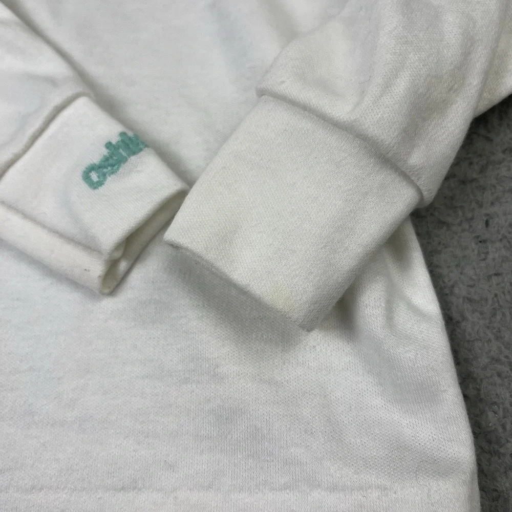 Vintage OshKosh B'Gosh Blue White Doll Turtleneck Ruffle Shoulders USA Size 2T